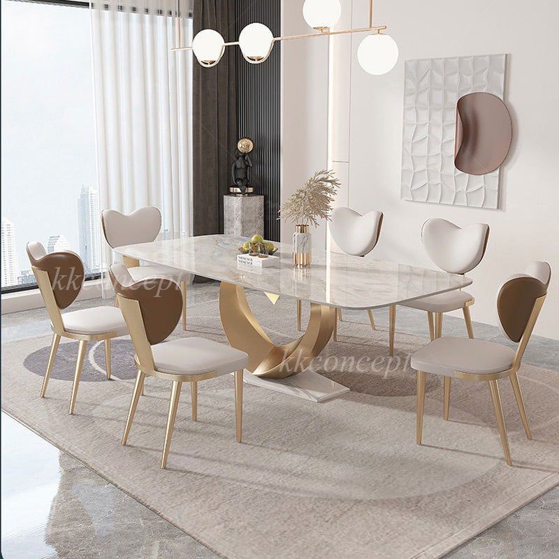 Bàn ăn nhập khẩu mặt đá marble BA0146