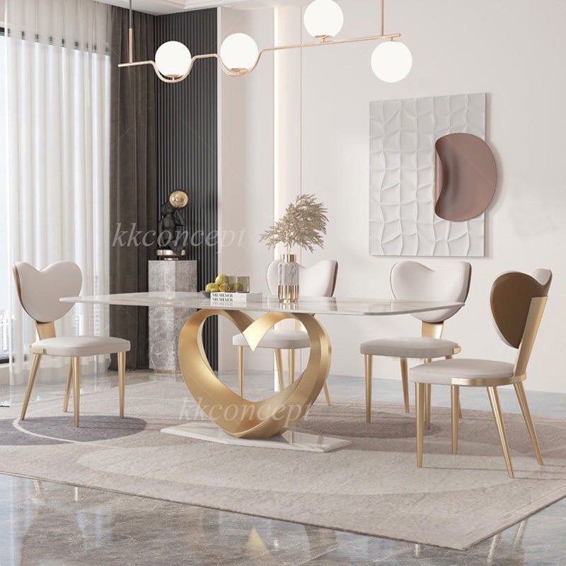 Bàn ăn nhập khẩu mặt đá marble BA0146