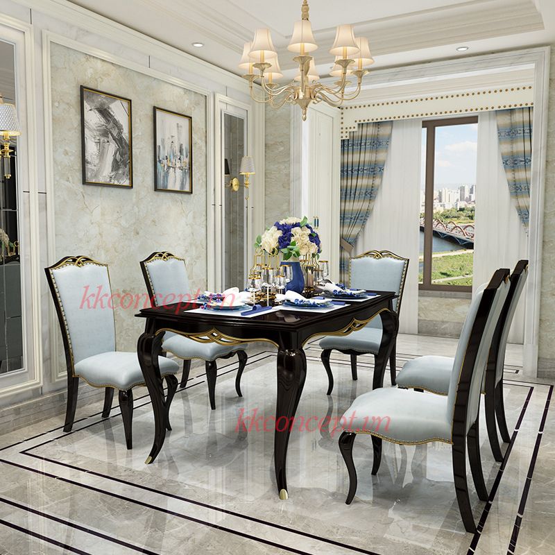Bàn ăn tân cổ điển BA0095