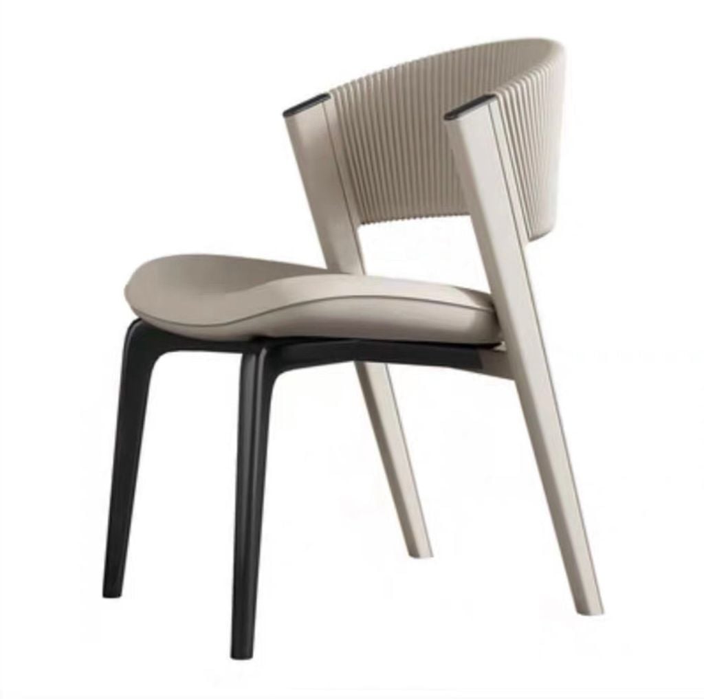 Ghế ăn khung inox mạ titan vàng, Nệm bọc da microfiber GA034