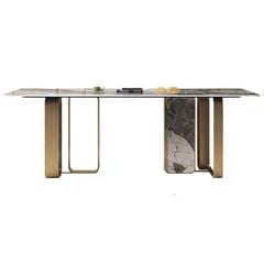 Bàn ăn nhập khẩu mặt đá marble BA0142