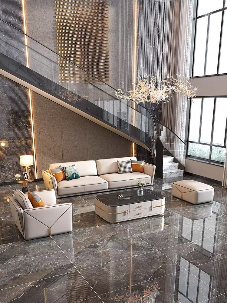 Bộ sofa da phong cách hiện đại BSF173