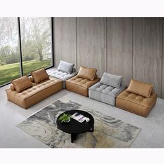 Bộ sofa góc tựa lưng rồi, phối 2 màu đang xen BSF170
