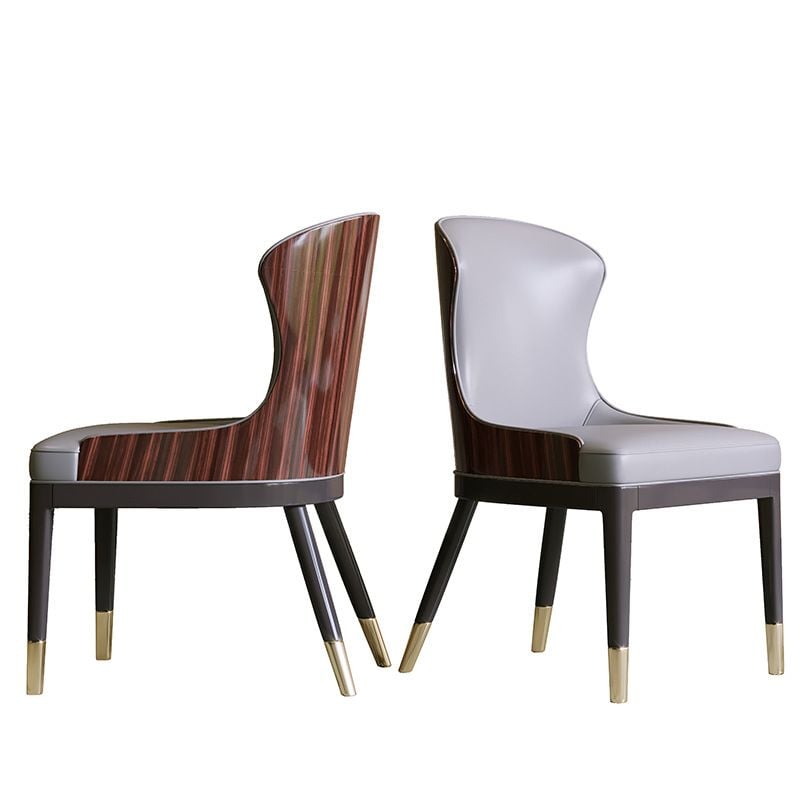 Ghế ăn lưng ốp gỗ sơn bóng piano GA024 nhập khẩu cao cấp