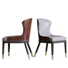 Ghế ăn lưng ốp gỗ sơn bóng piano GA024 nhập khẩu cao cấp