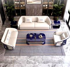 Ghế Sofa Sofa da sang trọng màu sáng phong cách Ý Sofa da Bugatti Sofa nghệ thuật Gadi Sofa GSF167