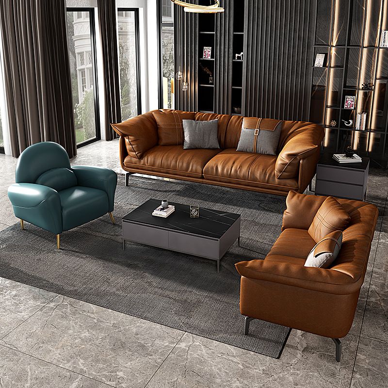 Bộ Sofa da cao cấp màu da bò GSF139