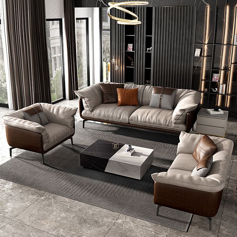 Bộ Sofa da cao cấp màu da bò GSF139