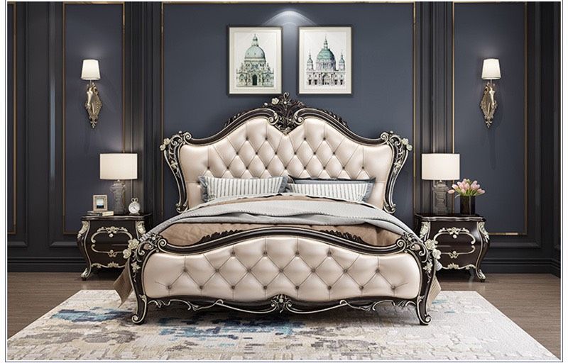 Giường ngủ tân cổ điển GN003