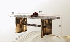 Bàn ăn mặt đá nhập khẩu cao cấp BA0164