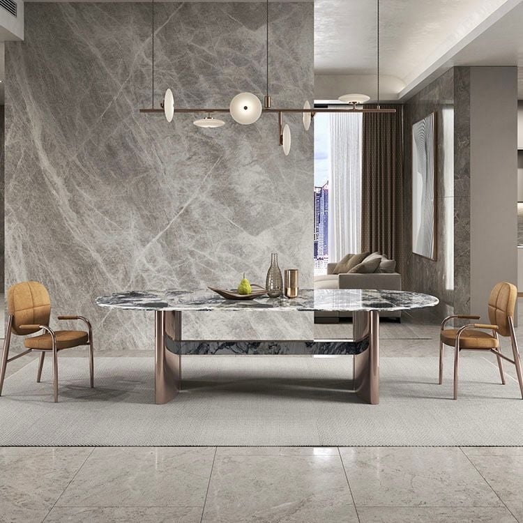 Bàn ăn mặt đá nhập khẩu cao cấp BA0164