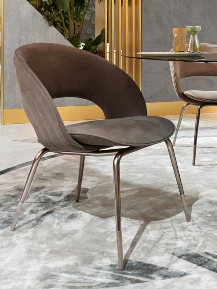 Ghế ăn inox mạ titan vàng bọc vải cao cấp GA041