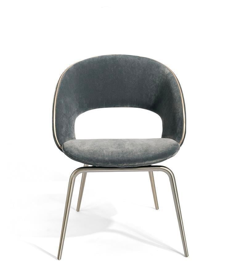 Ghế ăn inox mạ titan vàng bọc vải cao cấp GA041