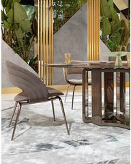 Ghế ăn inox mạ titan vàng bọc vải cao cấp GA041