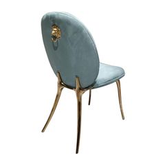 Ghế ăn bọc vải, chân inox vàng GA053