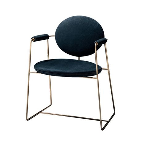 Ghế ăn bọc vải cao cấp khung inox mạ titan vàng  GA046