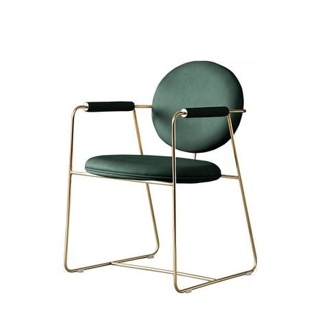 Ghế ăn bọc vải cao cấp khung inox mạ titan vàng  GA046