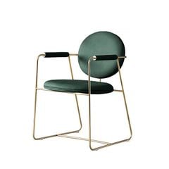 Ghế ăn bọc vải cao cấp khung inox mạ titan vàng  GA046