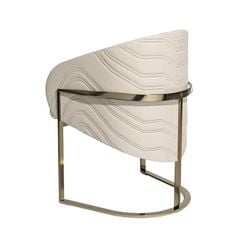 Ghế ăn bọc vải cao cấp khung inox mạ titan vàng GA047