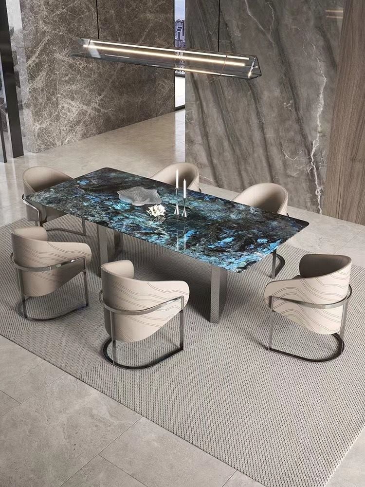 Ghế ăn bọc vải cao cấp khung inox mạ titan vàng GA047