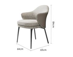 Ghế ăn bọc vải, da công nghiệp, chân inox mạ titan đen GA048 nhập khẩu cao cấp