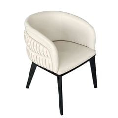 Ghế ăn bọc da công nghiệp cao cấp chân gỗ sơn đen GA049