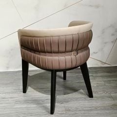 Ghế ăn bọc da công nghiệp cao cấp chân gỗ sơn đen GA049