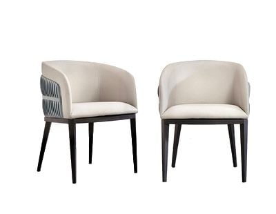 Ghế ăn bọc da công nghiệp cao cấp chân gỗ sơn đen GA049