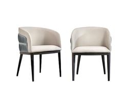 Ghế ăn bọc da công nghiệp cao cấp chân gỗ sơn đen GA049