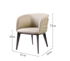 Ghế ăn bọc da công nghiệp cao cấp chân gỗ sơn đen GA049