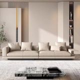  Bộ Sofa da bò cao cấp , màu vàng kem BSF196 