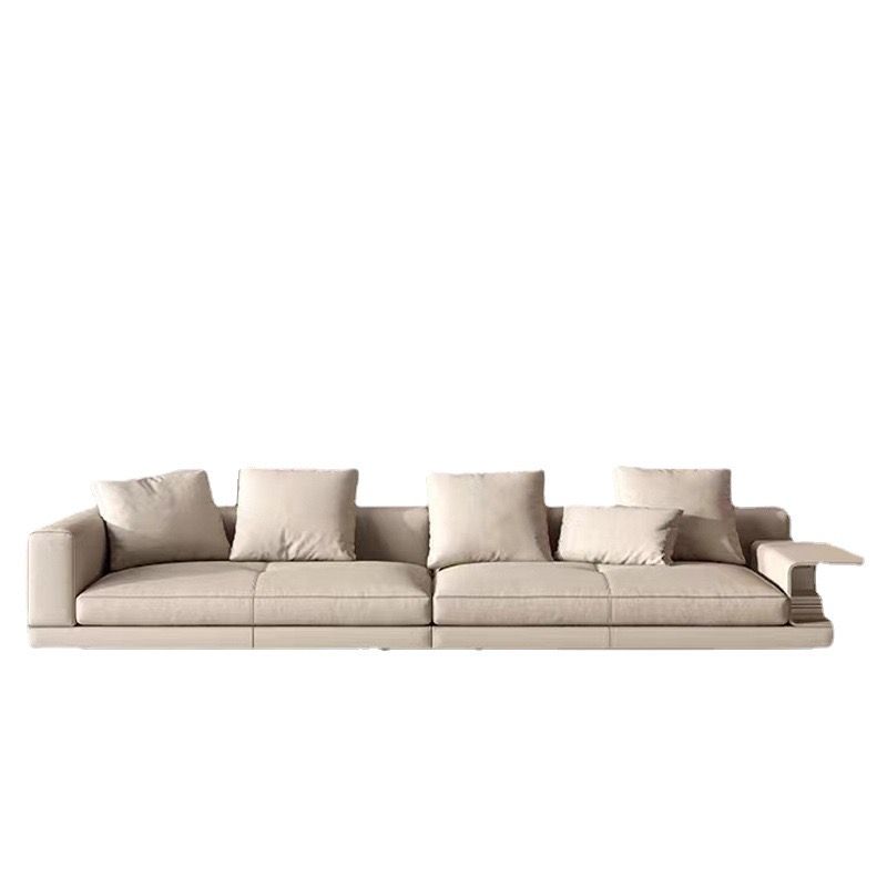 Bộ Sofa da bò cao cấp , màu vàng kem BSF196