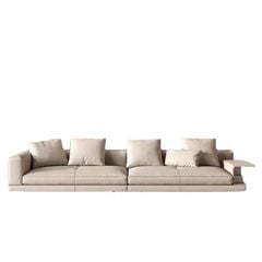 Bộ Sofa da bò cao cấp , màu vàng kem BSF196