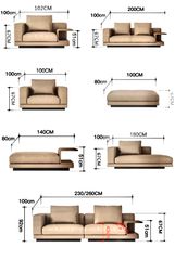 Bộ Sofa da bò cao cấp , màu vàng kem BSF196