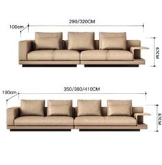Bộ Sofa da bò cao cấp , màu vàng kem BSF196