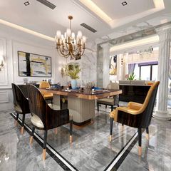 Bàn ăn nhập khẩu sơn bóng Piano, chân bọc da BA0169
