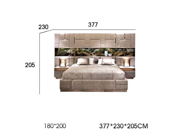 Giường ngủ bọc vải cấp GN048