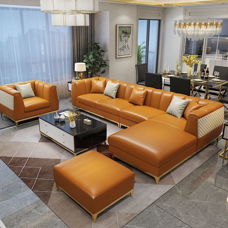 Sofa da bò nhập khẩu góc L BSF178