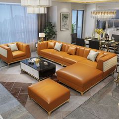 Sofa da bò nhập khẩu góc L BSF178