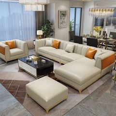 Sofa da bò nhập khẩu góc L BSF178
