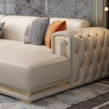  Sofa da bò nhập khẩu góc L BSF177 