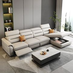 Sofa Giường da bò màu trắng xám BSF185