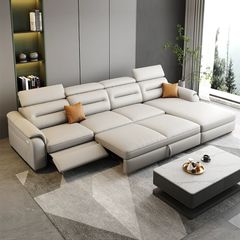 Sofa Giường da bò màu trắng xám BSF185