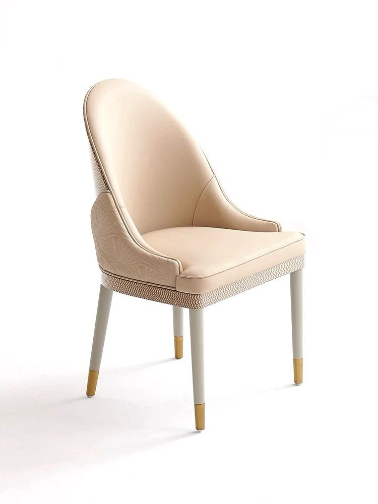 Ghế ăn lưng ốp gỗ sơn piano, bọc da Microfiber, chân gỗ sơn GA058