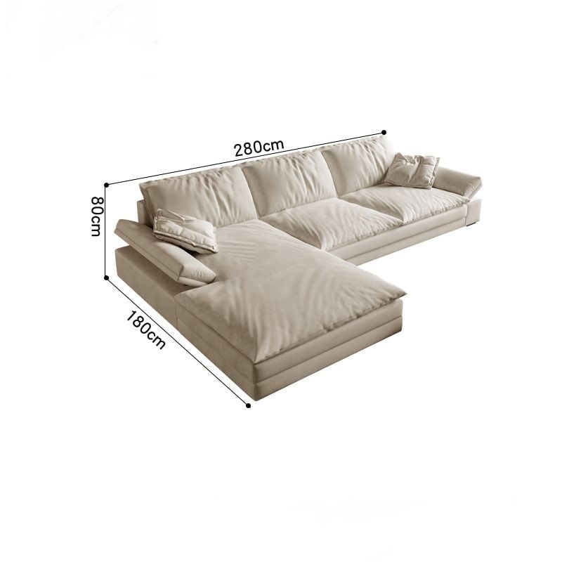 Ghế Sofa góc vải cao cấp , trắng kem BSF194