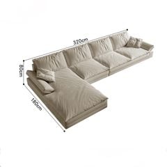 Ghế Sofa góc vải cao cấp , trắng kem BSF194