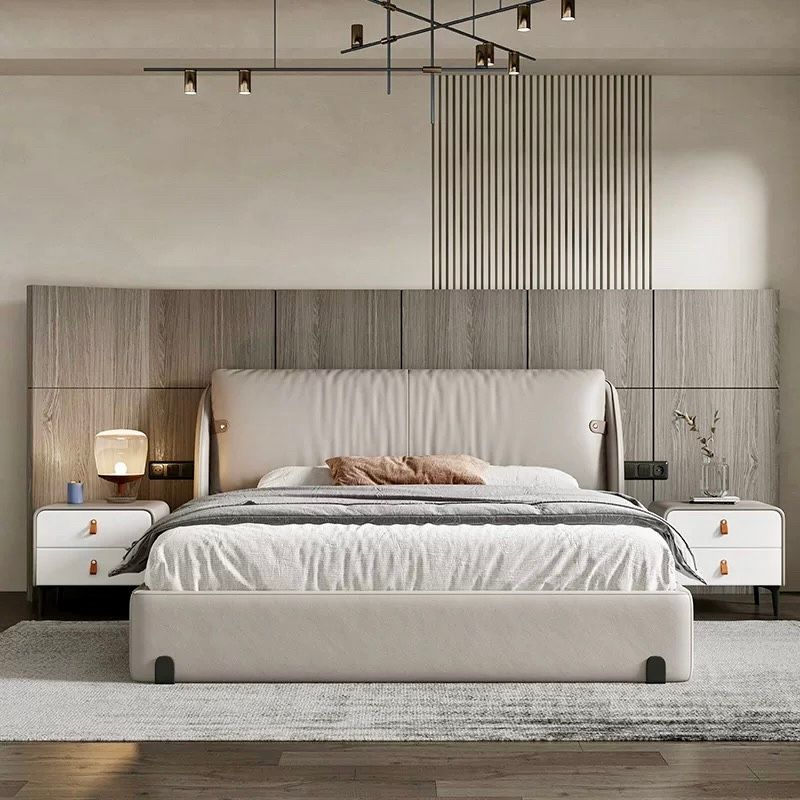 Giường ngủ bọc da bò GN051