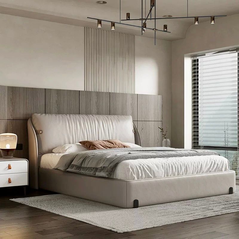 Giường ngủ bọc da bò GN051