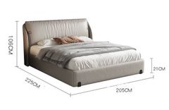 Giường ngủ bọc da bò GN051