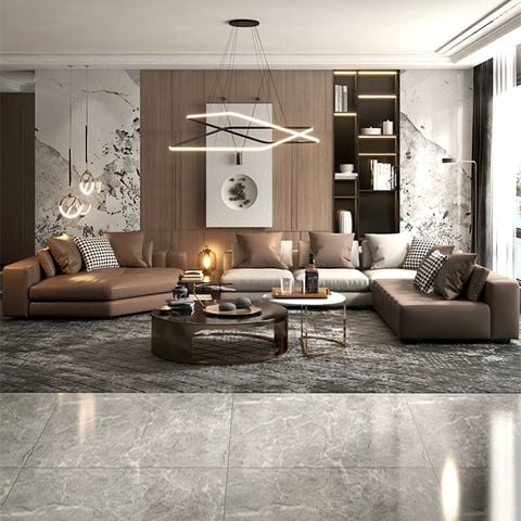 Ghế Sofa góc da bò màu da bò , trắng kem BSF193